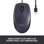 Logitech B100 Ratón Óptico USB Negro
